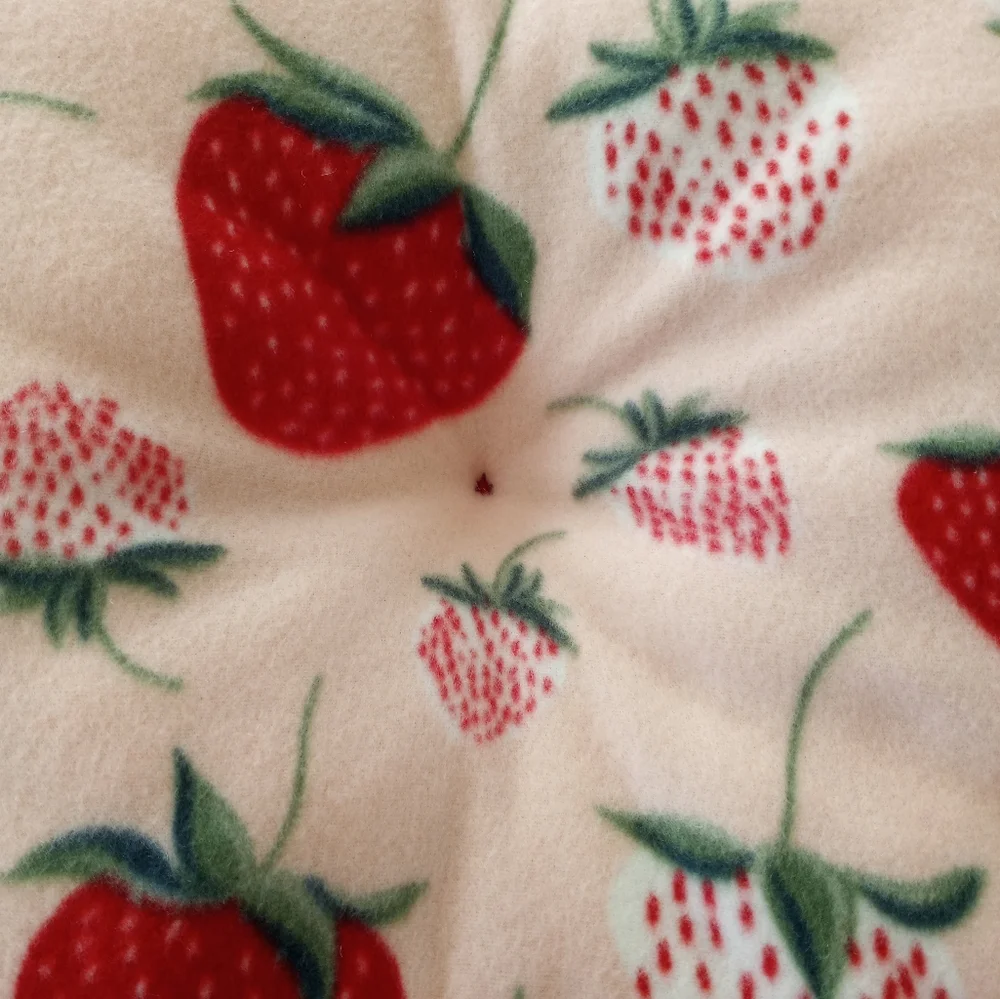 Plush Strawberry Cat Bed Dog Bed Pet Bed Handmade